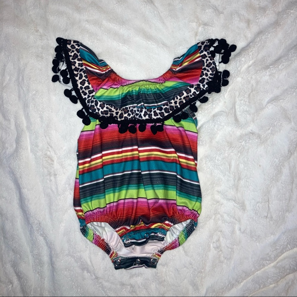 Southwestern baby! Serape and leopard bubble
